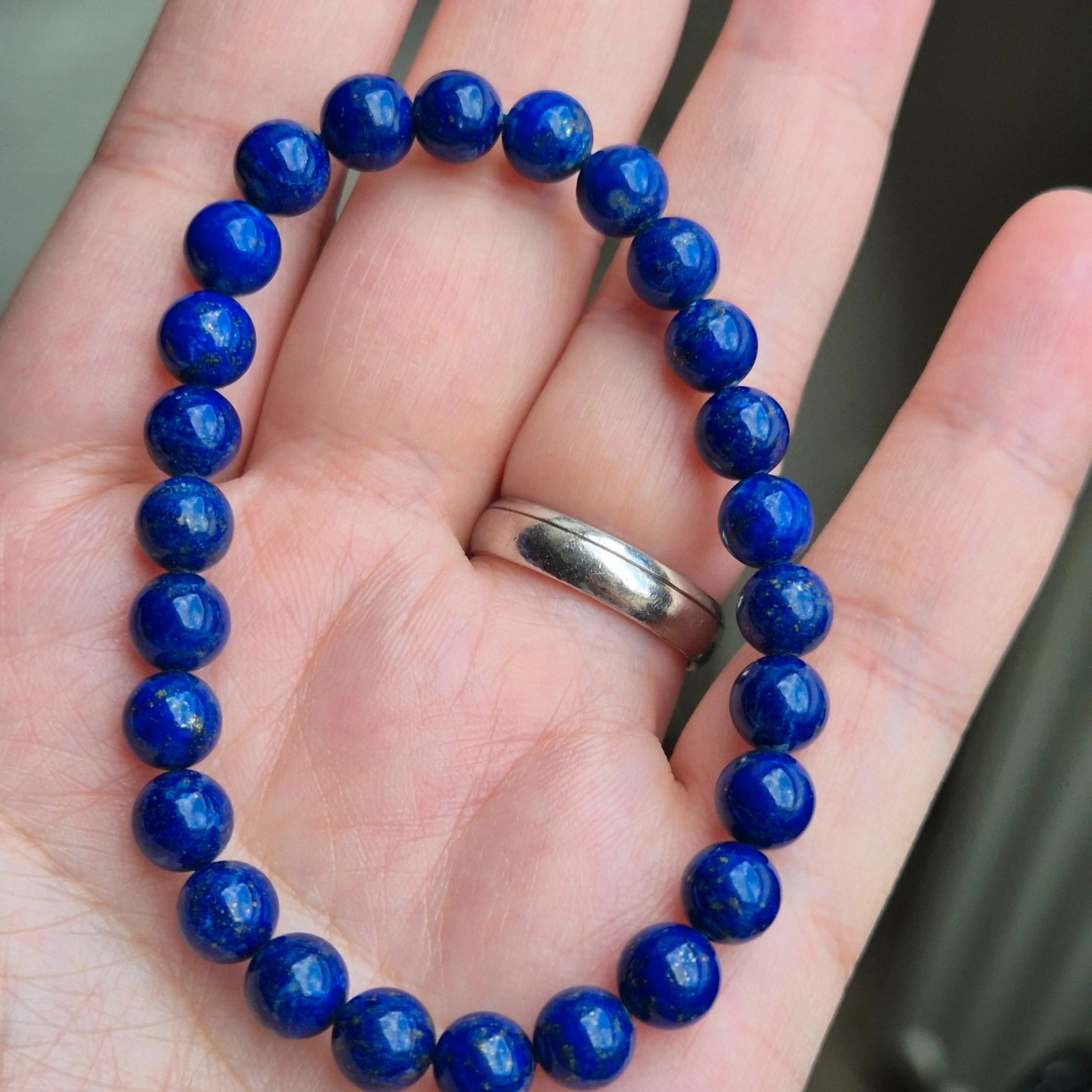 Natual Lapis Lazuli beaded bracelet